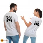 Marškinėliai poroms "Play together" Marškinėliai poroms | Colorbee.lt